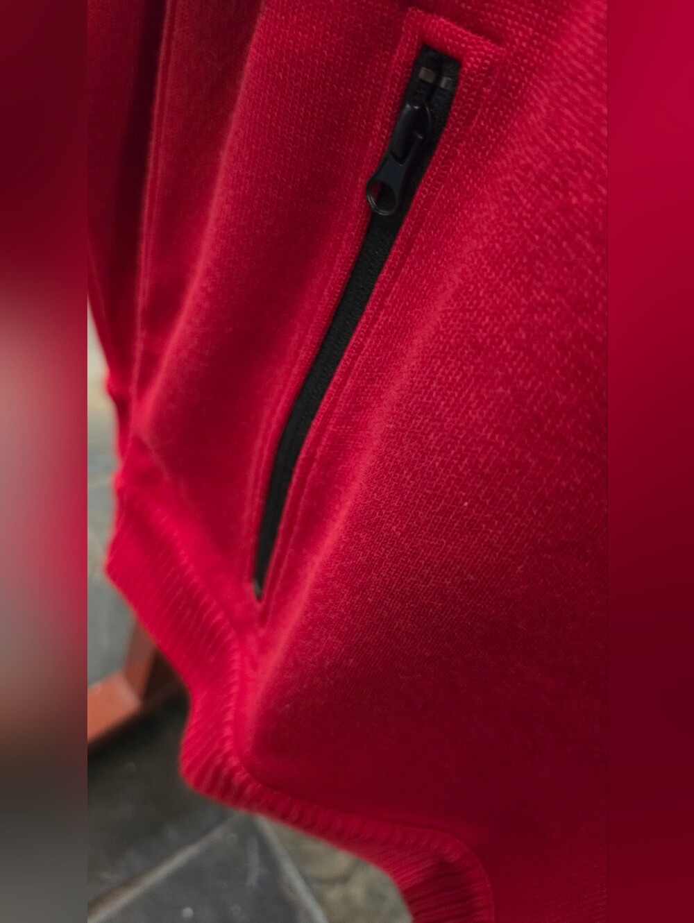 Beretta Men's Red Half-Zip Sweater Jacket - Casual Layering 3XL - Picture 4 of 8